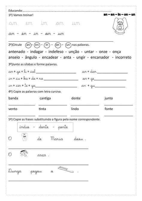 Atividade Com An En In On Un