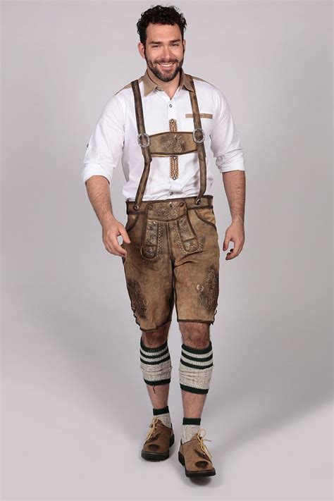 Trachten Short Lederhosen Real Shaded Brown Lederhosen Store