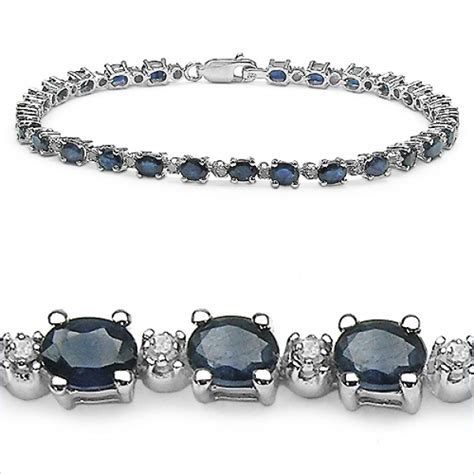 Schmuck Schmidt Edles Diamant Saphir Armband Silber Rhod