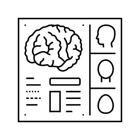 Brain Examination Neurologist Line Icon Vector Illustration 35269074