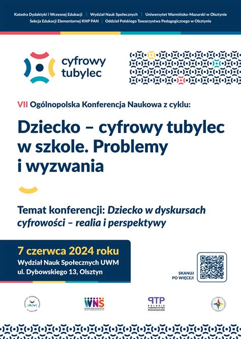 Vii Og Lnopolska Konferencja Naukowa Z Cyklu Dziecko Cyfrowy Tubylec