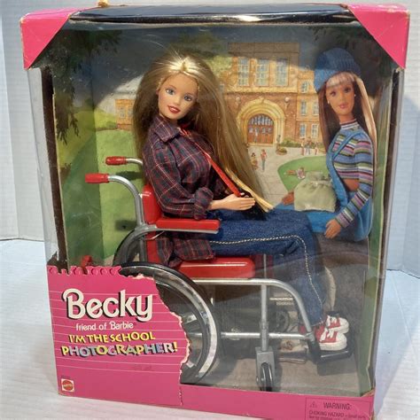 1998 Becky School Photographer Ada Wheelchair Barbie 20202 Fashion Doll