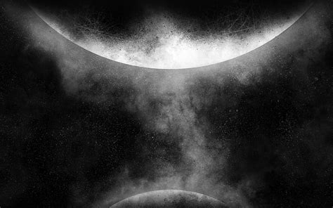 HD Wallpaper Getting Orbit Ios9 Art Illust Space Dark Bw