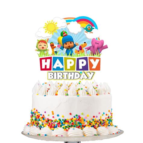 Topper Decorativo Para Torta De Cumplea Os Pocoyo Tu Fiesta A Un Click