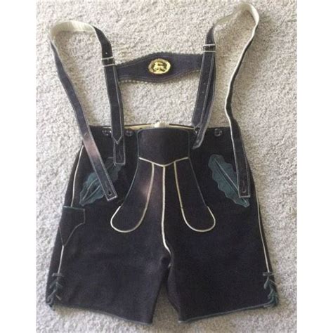 Vintage Lederhosen With Suspenders Size 16