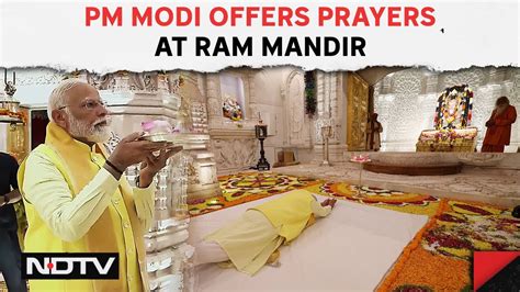 Pm Modi In Ayodhya Pm Modi Offers Prayers At Ram Mandir St Since