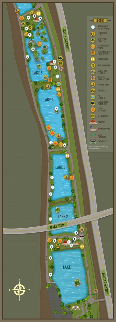 Day Use Map New - Santee Lakes