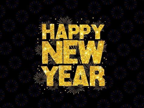 Happy New Year Nye Party Png Funny New Years Golden Glitter Png