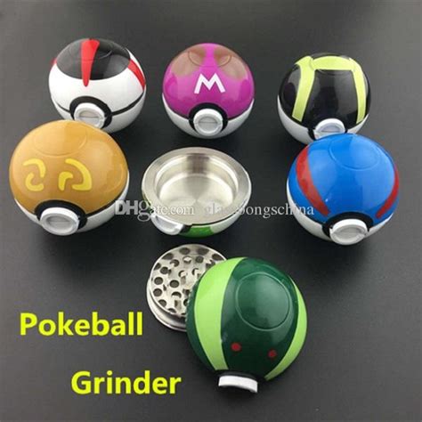 Wholesale Pokeball Grinder 3 Piece Layer Parts 55mm Zinc Alloy Metal