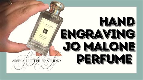 Hand Engraving A Perfume Bottle Jo Malone Custom Engraving Glass