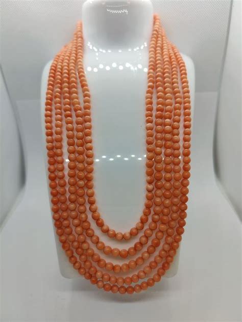 18 Carats Or Jaune Collier Corail Catawiki