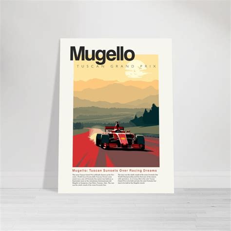 Mugello Poster Tuscan Grand Prix Print F1 Race Track Poster Formula One