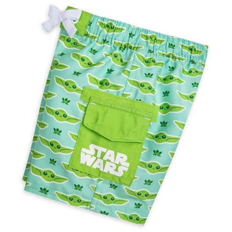 New Grogu Baby Yoda Boys Swim Shorts Trunks Star Wars The Child 12 18