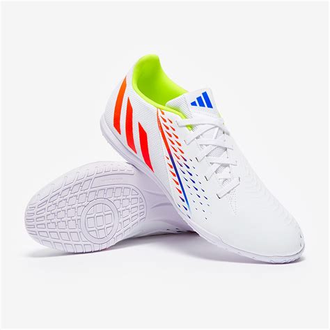 Adidas Predator Edge 4 IN Sala Blanc Jaune Solaire Bleu Power