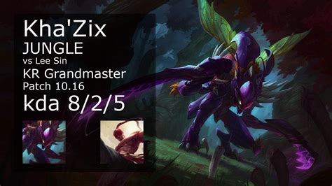 Kha Zix Jungle Vs Lee Sin Kr Grandmaster Patch Gameplay