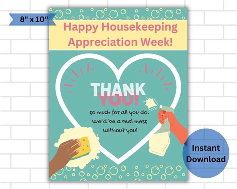 Housekeeping Week Housekeeping Appreciation Week Etsy