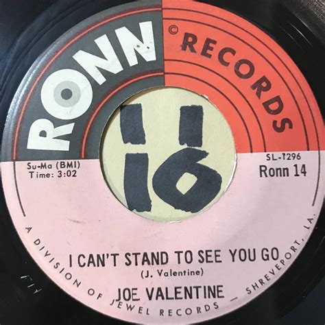 試聴 Joe Valentine I Cant Stand To See You Go Nmrandb、ソウル｜売買されたオークション情報