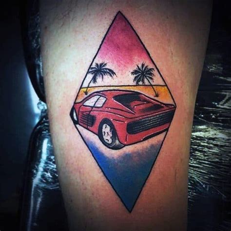 50 Ferrari Tattoo Ideas For Men Italian Sports Car Designs