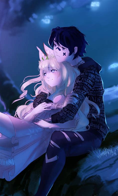 [100+] Anime Couple Hug Wallpapers | Wallpapers.com