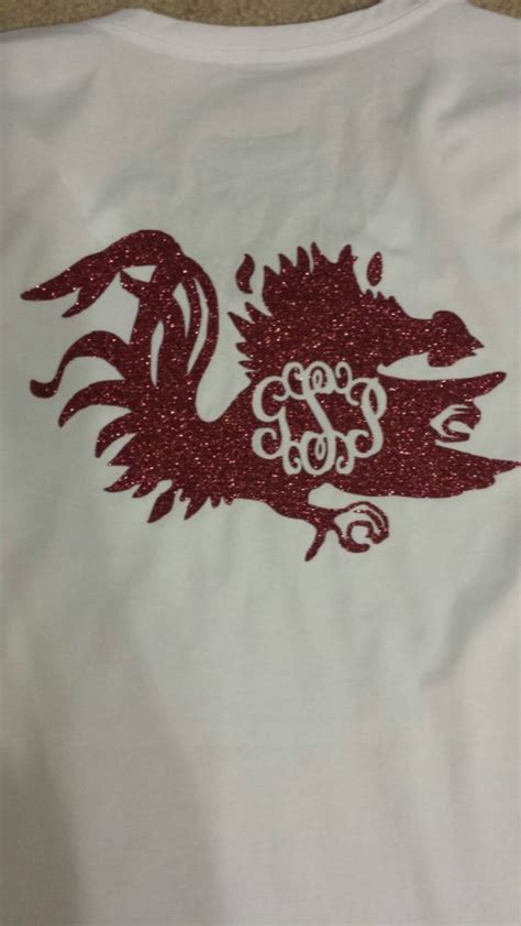 Gamecock Monogram Glitter Vinyl shirt