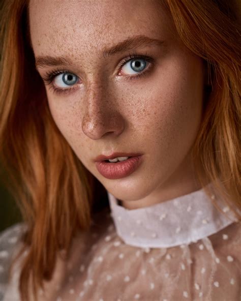 Max Pyzhik Women Freckles Redhead Portrait Looking At Viewer Wallpaper Resolution1728x2160