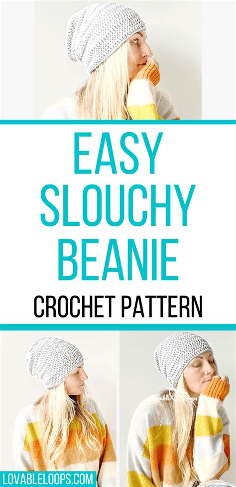 Slouchy Beanie Crochet Pattern (Free & Easy)