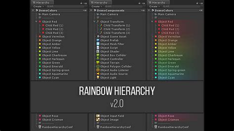 Rainbow Hierarchy Asset Store Unity3d Youtube