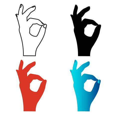 Abstract Hole Hand Gesture Silhouette Illustration Vector Art