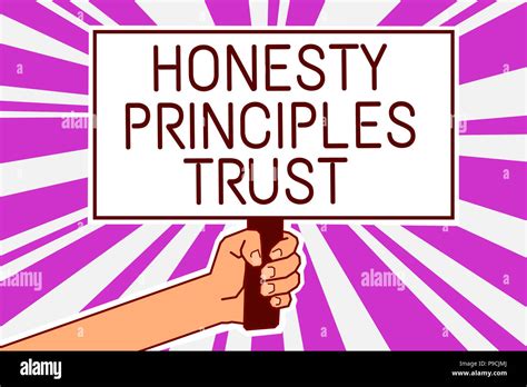 Handwriting Text Writing Honesty Principles Trust Concept Meaning