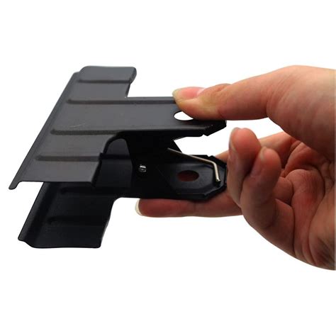 10pcs Black Large Bulldog Clips, Metal Binder Paper Clips File Clamps