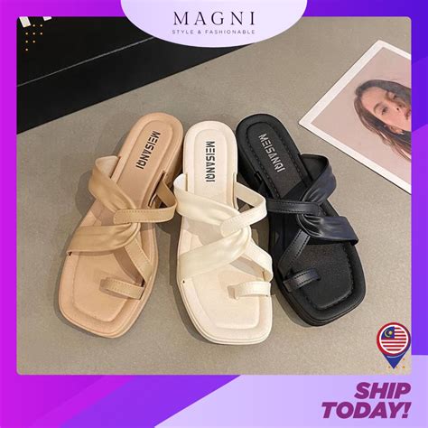 Ready Stock Thick Women S Sandal Kasut Wanita Casual Wedges Flip Flops