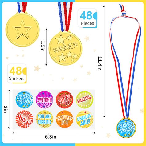 Award Medals Assortment Gold Kids Plastic Award Medals Winners Sports