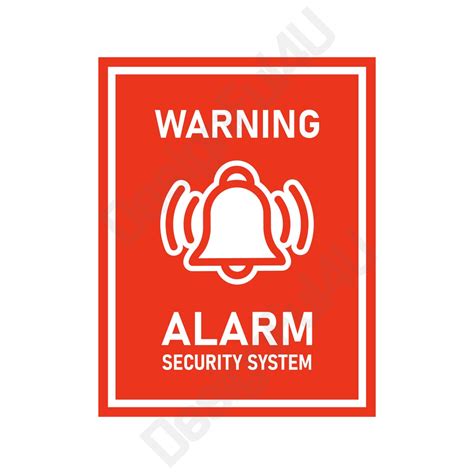 Warning, Alarm Security System Sticker, Poster. High Quality Vector ...