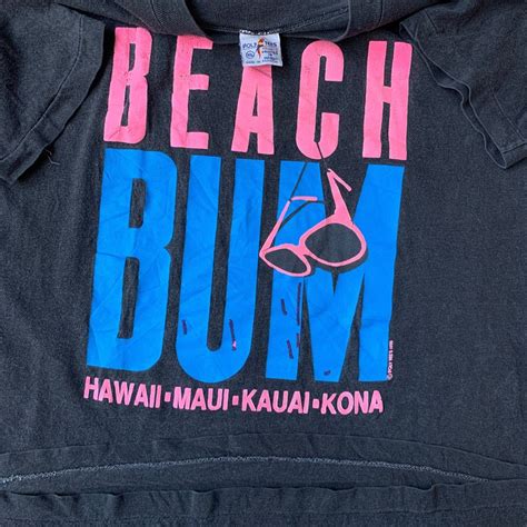 Vintage 90s Beach Bum Hawaii Summer Tee Shirt Mens Fashion Tops And Sets Tshirts And Polo Shirts