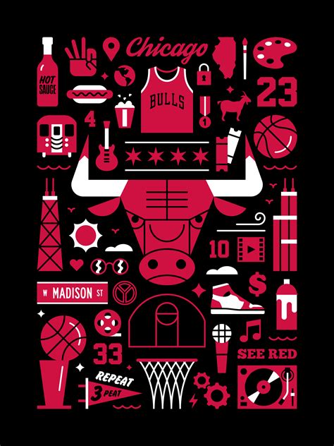 Chicago Bulls Artist Hat Series — Elias Stein Illustration