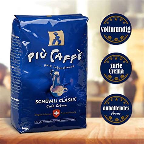 più caffè Schümli Classic Café Crème Kaffeebohnen 1 kg aromatische