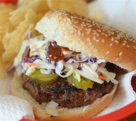 Grilled Barbecue Slaw Burgers Mommy Hates Cooking