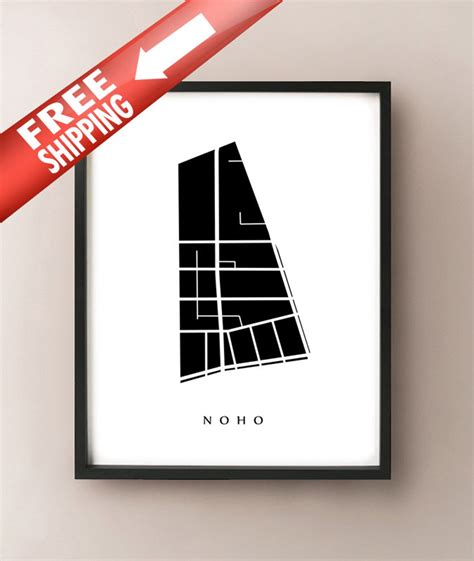 Noho Map Manhattan, NYC Neighborhood Art Print - Etsy