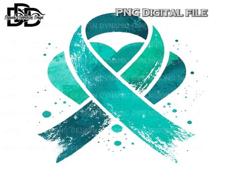 Teal Awareness Ribbon PNG Graphic by Dynamic Dimensions · Creative Fabrica