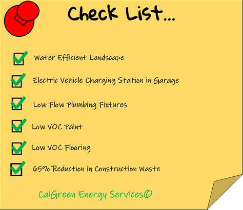 Calgreen Residential Checklist Calgreen Energy Services