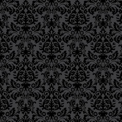 Black And Grey Damask