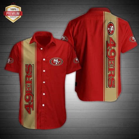 San Francisco 49ers Casual Button Down Shirt Robinplacefabrics