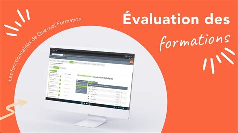 Les fonctionnalités de Queoval Formation Évaluation des formations