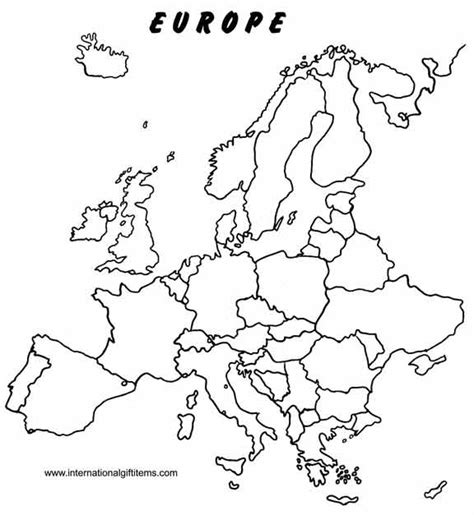 Blank Map Europe Printable