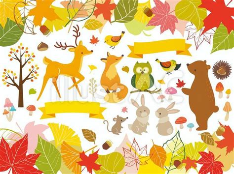 Free Vectors | Illustration collection of autumn forest (9)