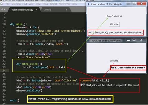 Python Set Label Text On Button Click Tkinter Gui Program User