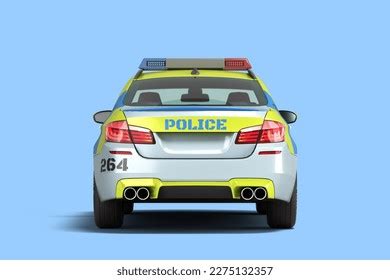 Modern Police Car Back View 3d Stock Illustration 2275132357 | Shutterstock