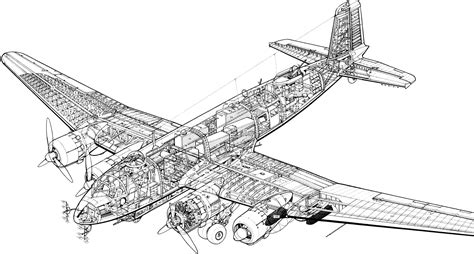 Focke-Wulf Fw 200 Condor Cutaway Drawing in High quality