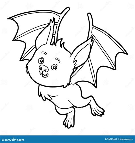 Coloring Book Bat Stock Vector Illustration Of Page 76819667