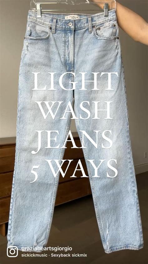 Light Wash Jeans - 5 Ways in 2023 | Denim outfit for women, Spring ...